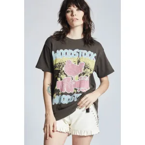 Woodstock Peace T-Shirt - Vintage Black