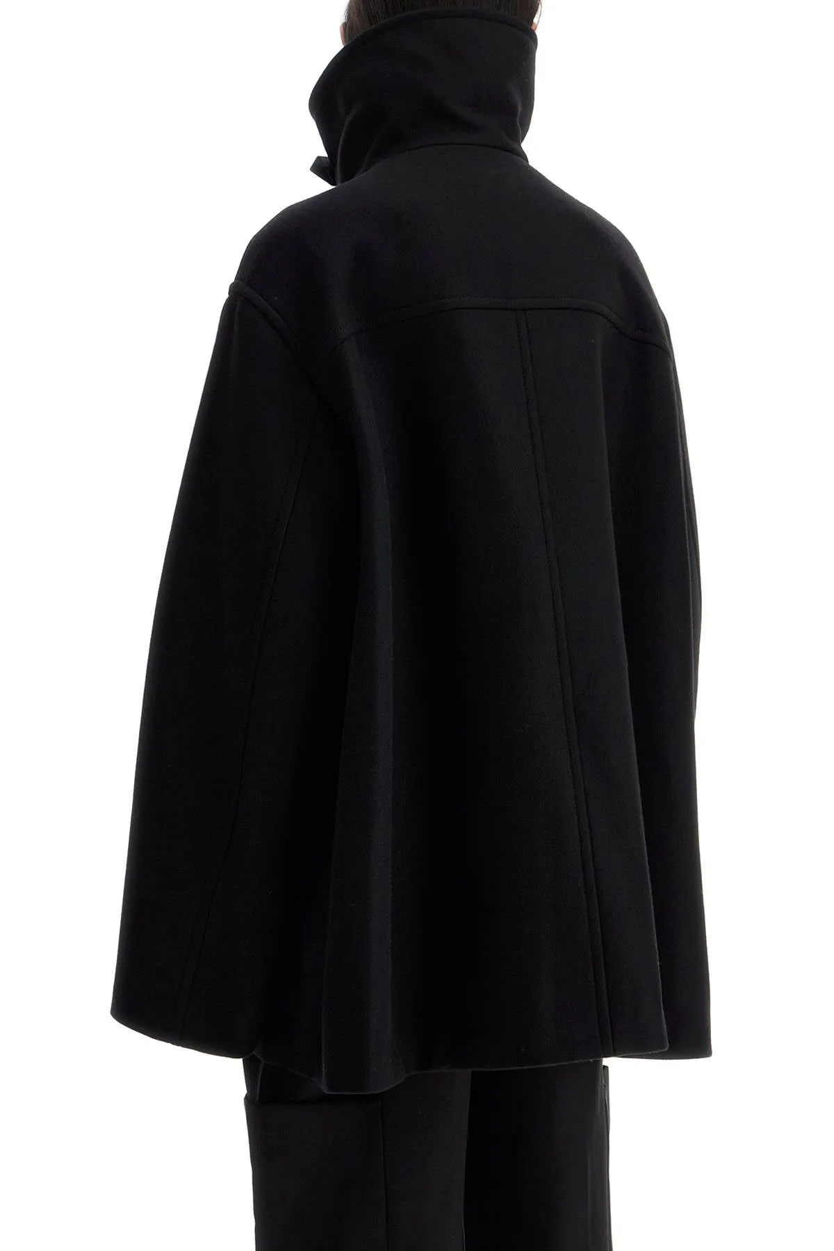 wool and leather melbo coat