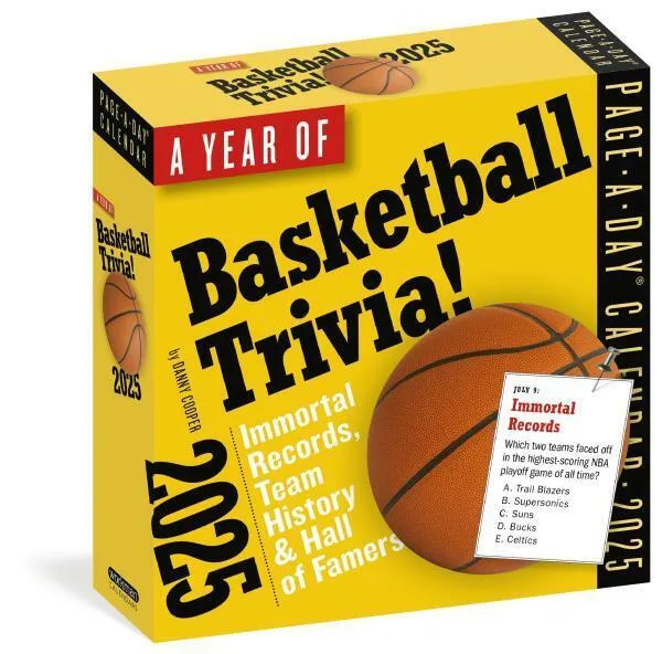 Workman A Year of Basketball Trivia 2025 Page-A-Day Calendar