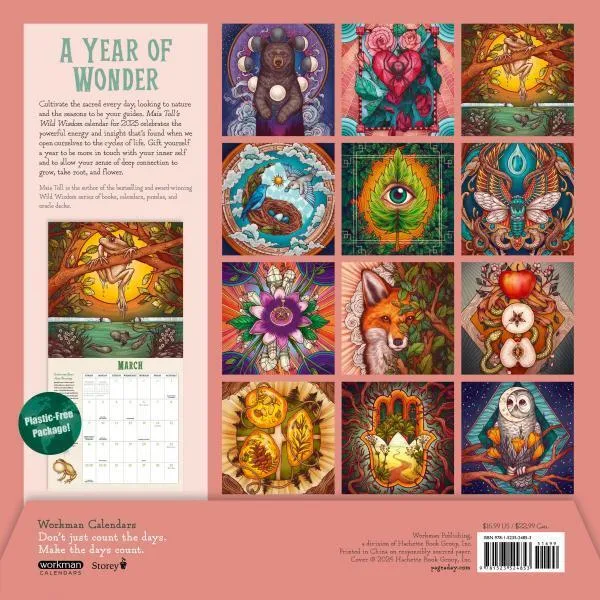 Workman Maia Toll's Wild Wisdom 2025 Wall Calendar