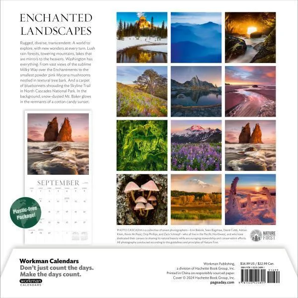 Workman Washington Evergreen 2025 Wall Calendar
