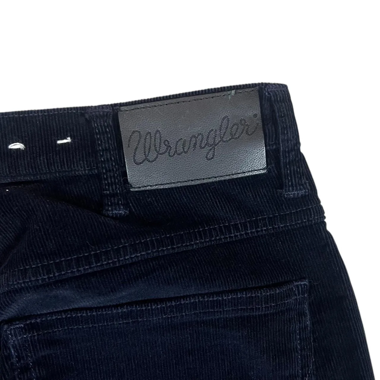 WRANGLER Arizona Classic Black Corduroy Cord Straight Leg Trousers