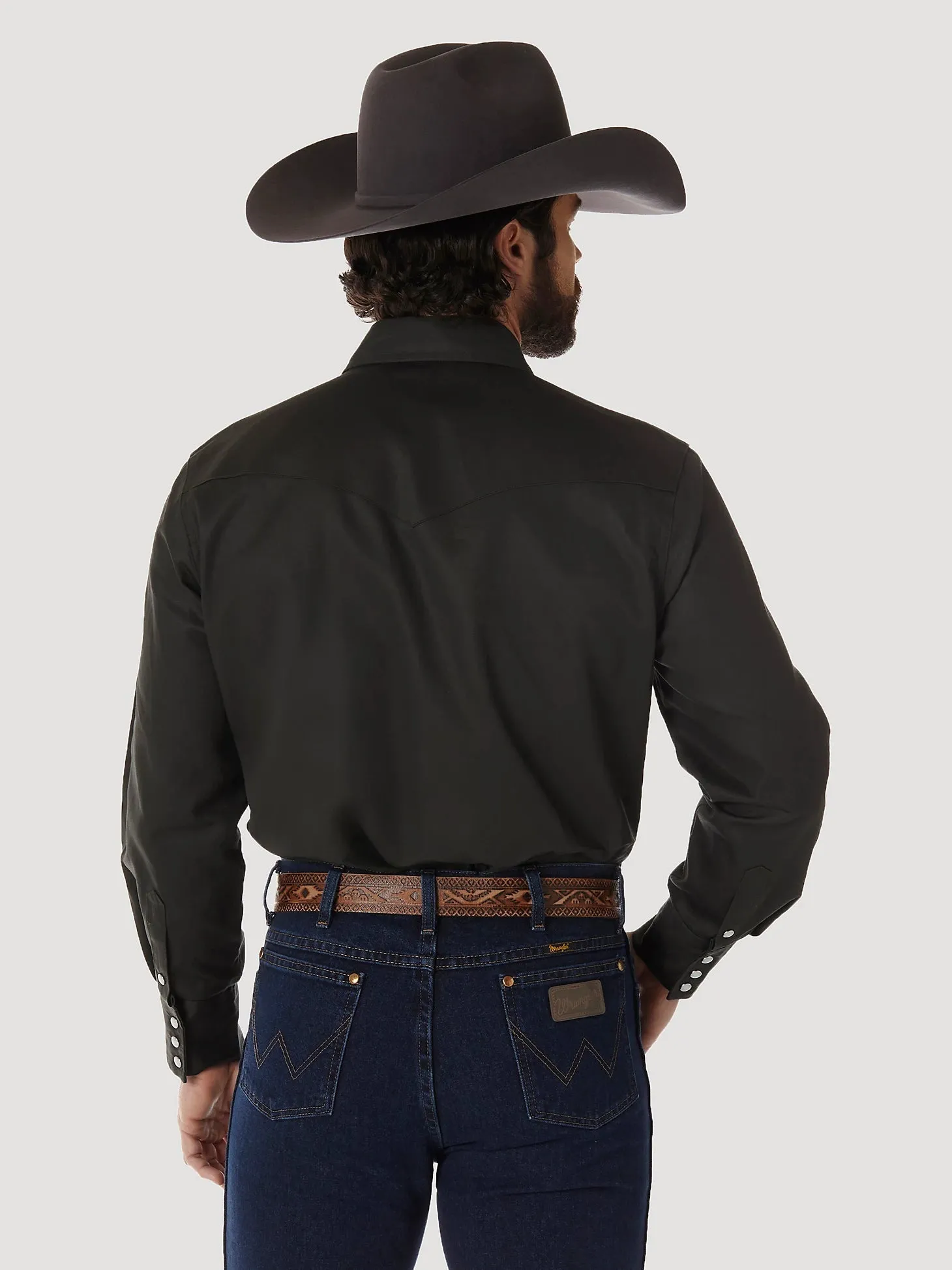 Wrangler® Men's Cowboy Cut® Twill Long Sleeve Snap Front Western Work Shirt