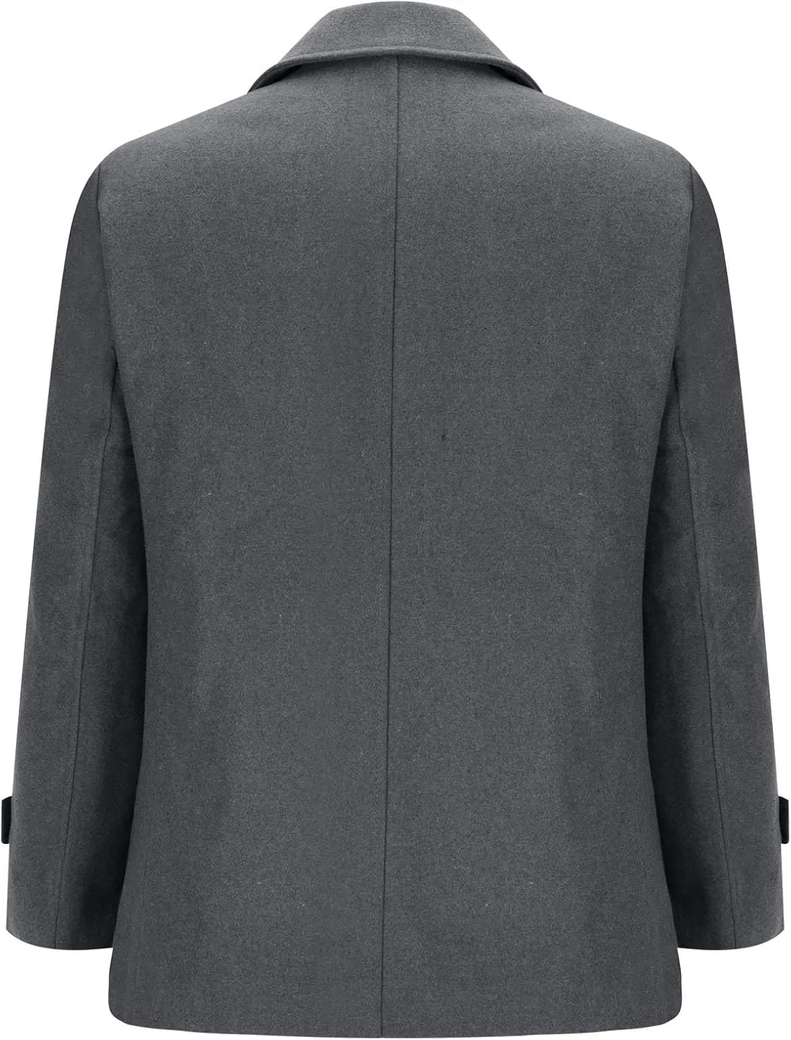 Xiaojmake Men's Winter Coat Wool Blend Trench Peacoat Classic Notched Collar Overcoat Slim Fit Woolen Double Breasted Jackets