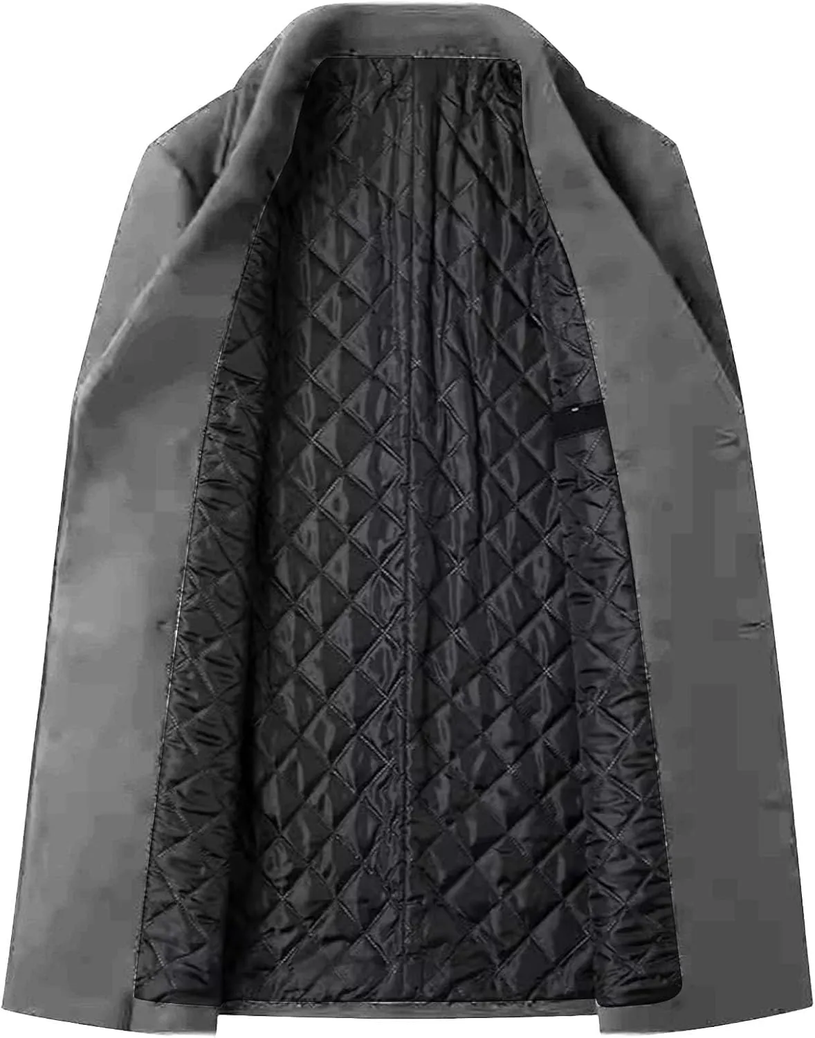 Xiaojmake Men's Winter Coat Wool Blend Trench Peacoat Classic Notched Collar Overcoat Slim Fit Woolen Double Breasted Jackets