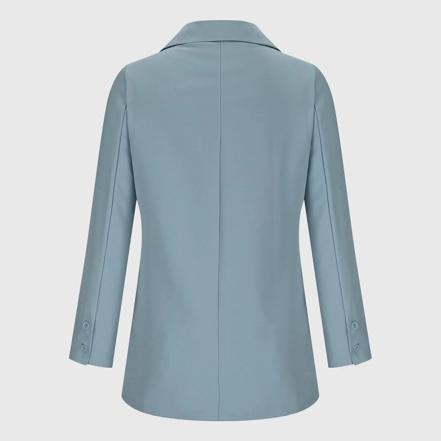 Xiaojmake Womens Casual Blazer Lightweight Ruched Long Sleeve 2025 Shawl Lapel Office Open Front Casual Jackets with Pockets