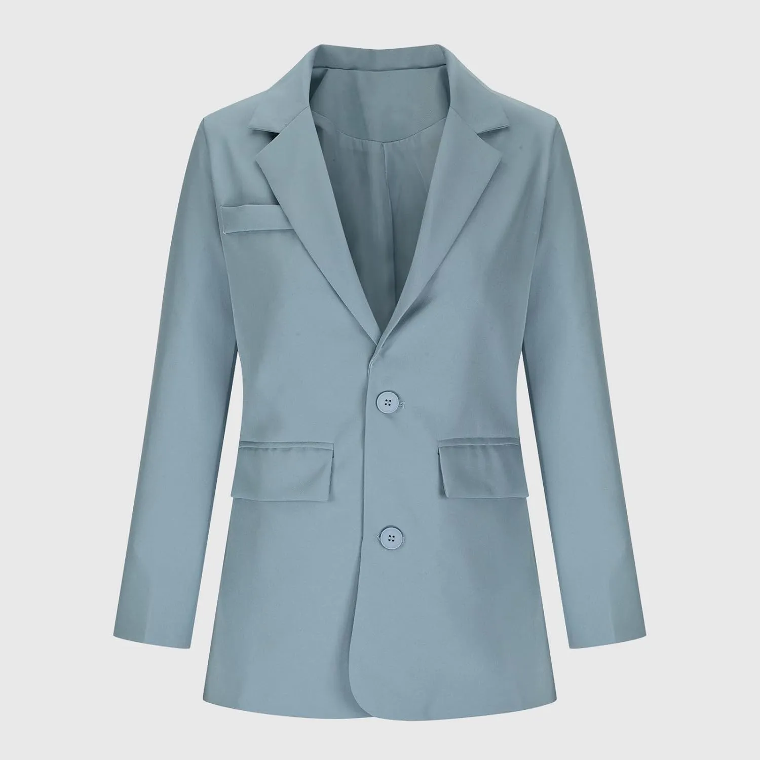 Xiaojmake Womens Casual Blazer Lightweight Ruched Long Sleeve 2025 Shawl Lapel Office Open Front Casual Jackets with Pockets