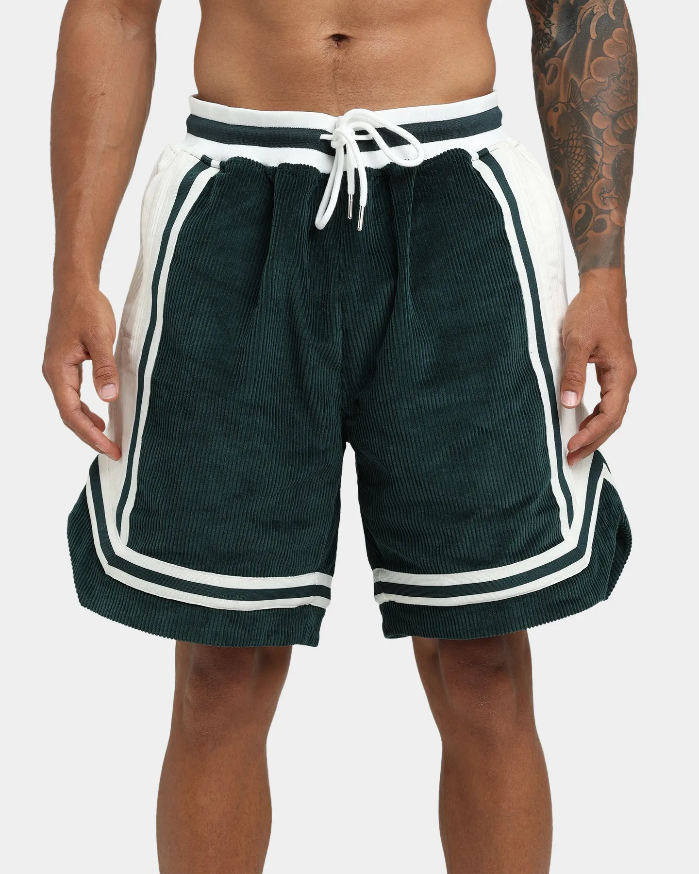 XXIII Arklow Corduroy Basketball Shorts Forest/Cream