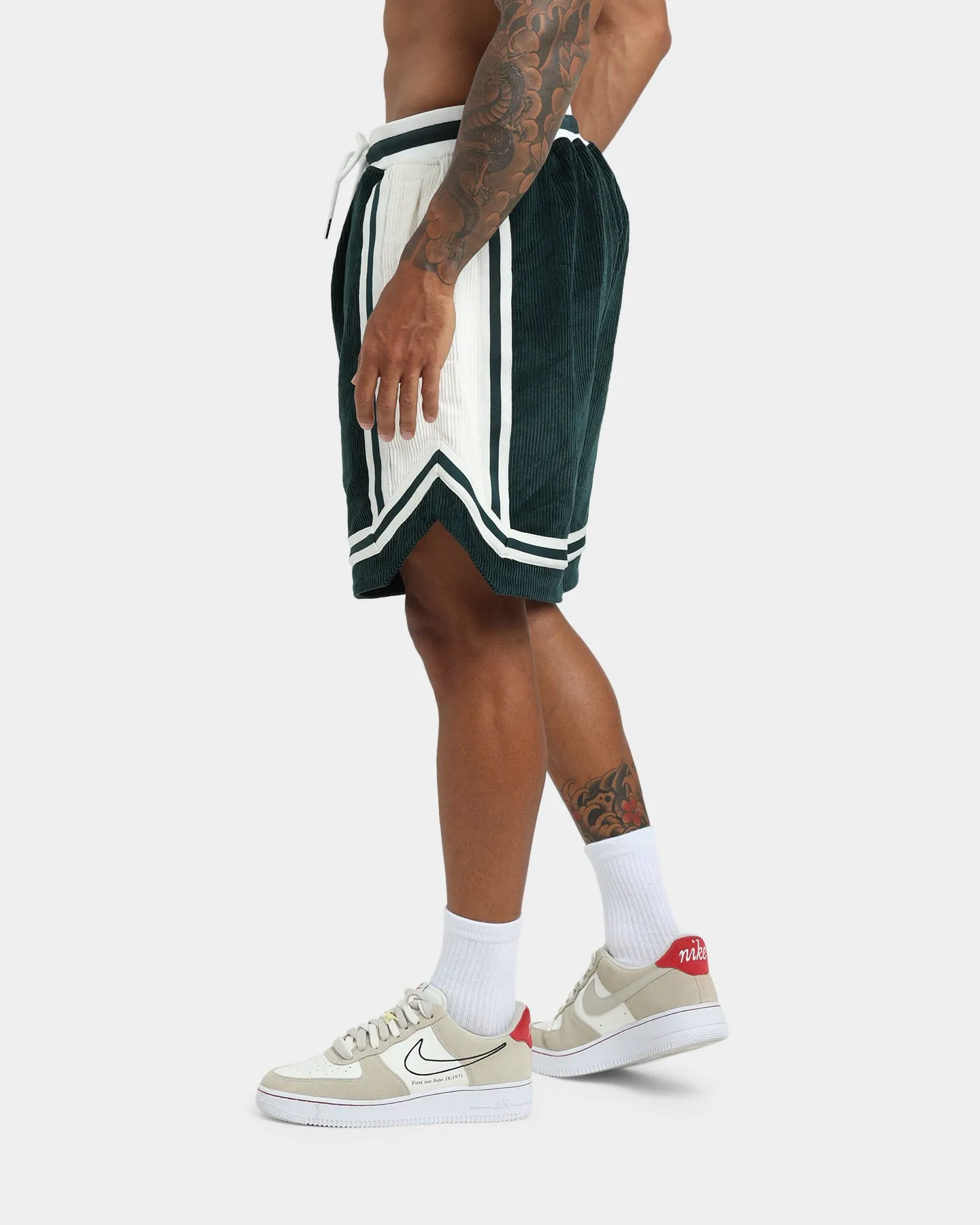 XXIII Arklow Corduroy Basketball Shorts Forest/Cream
