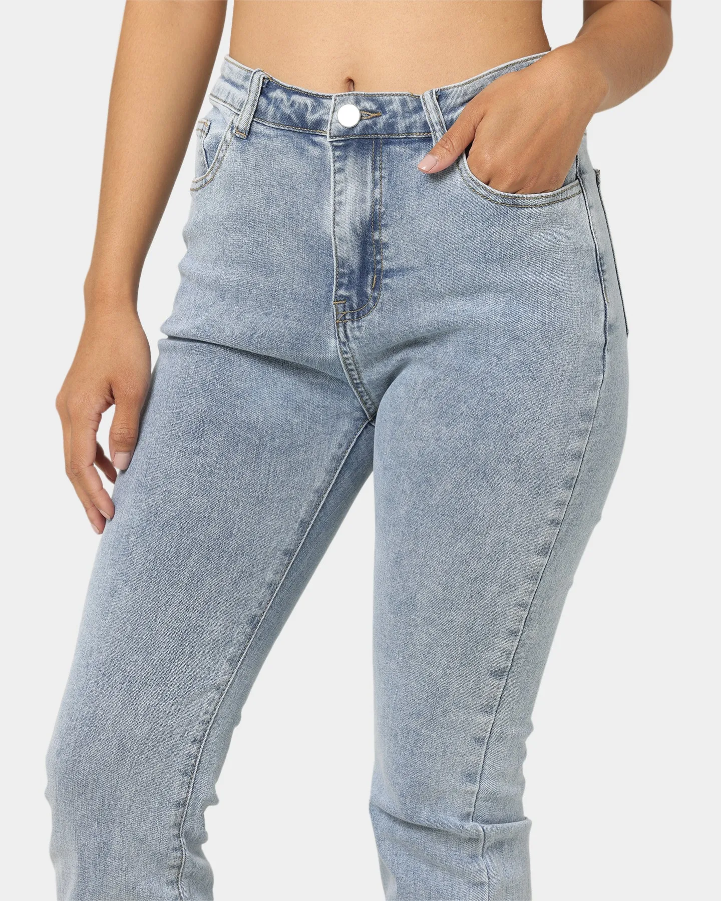 XXIII Women's Raquel Flare Rip Knee Jeans Blue
