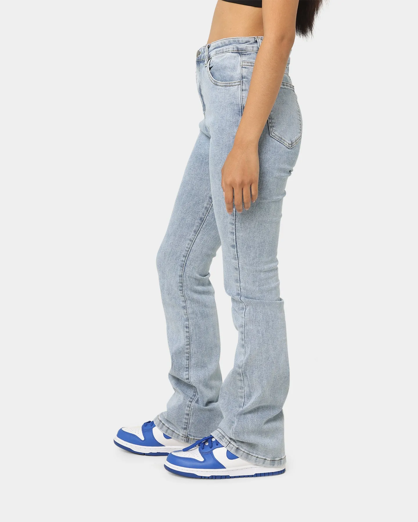 XXIII Women's Raquel Flare Rip Knee Jeans Blue