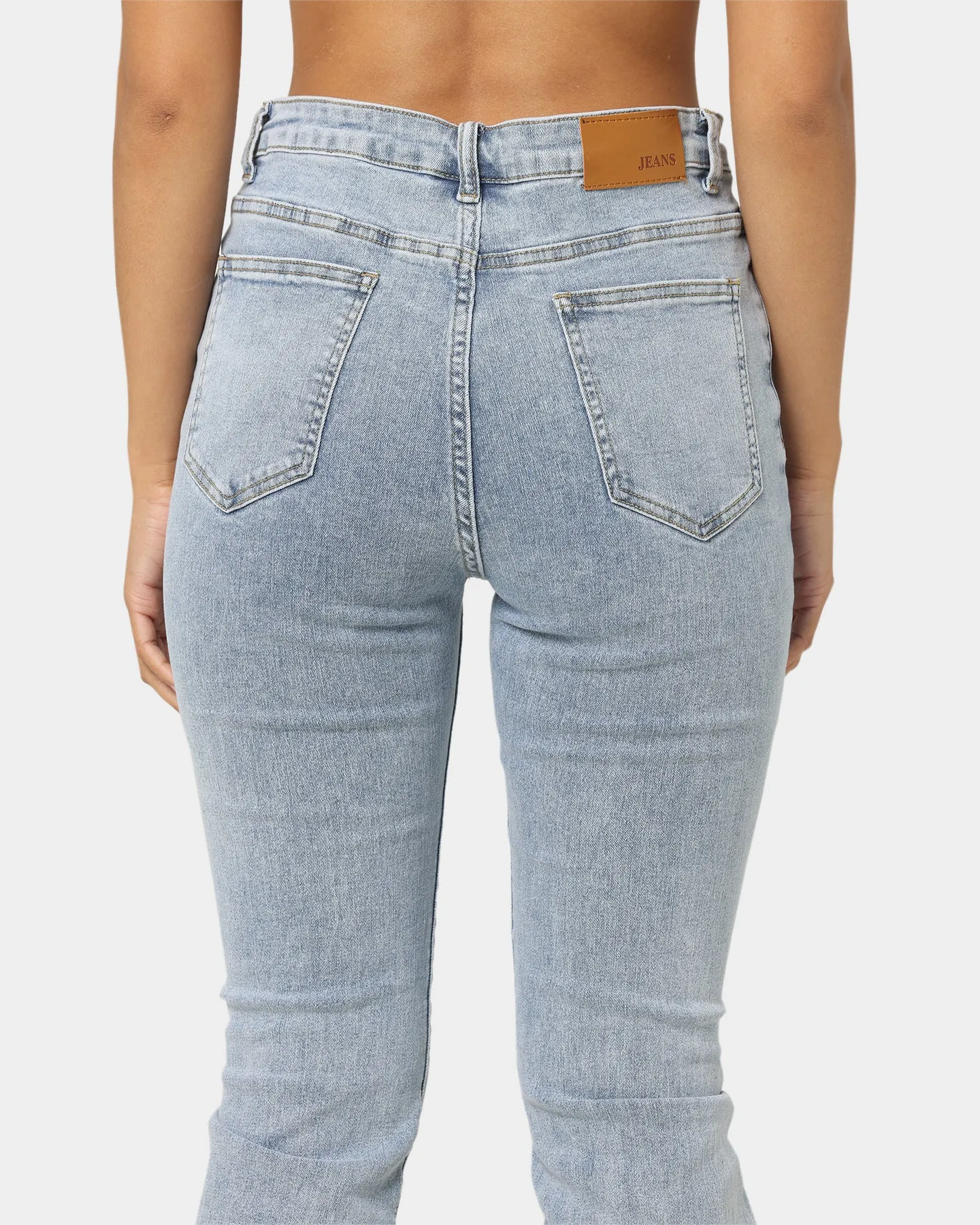 XXIII Women's Raquel Flare Rip Knee Jeans Blue