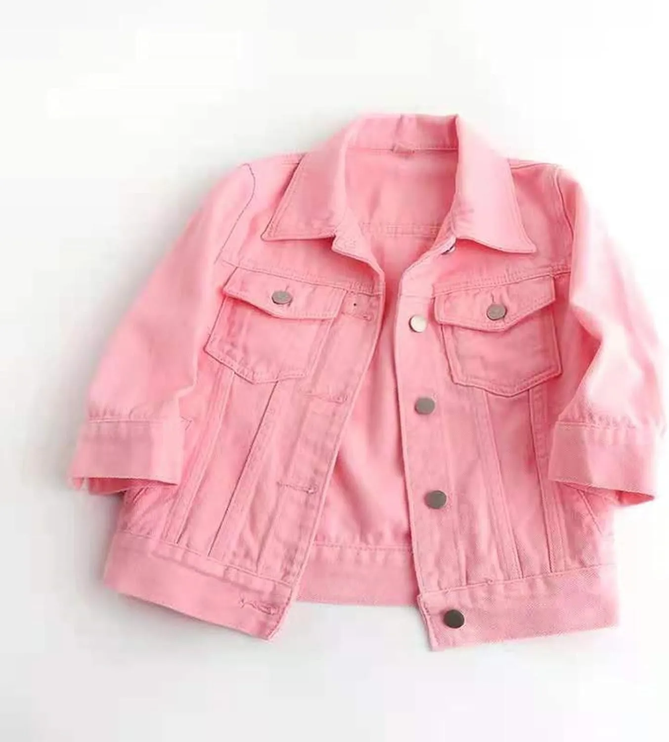 YEAHDOR Womens Trucker Denim Jackets 3/4 Sleeve Basic Button Down Jean Coats Casual Outerwear