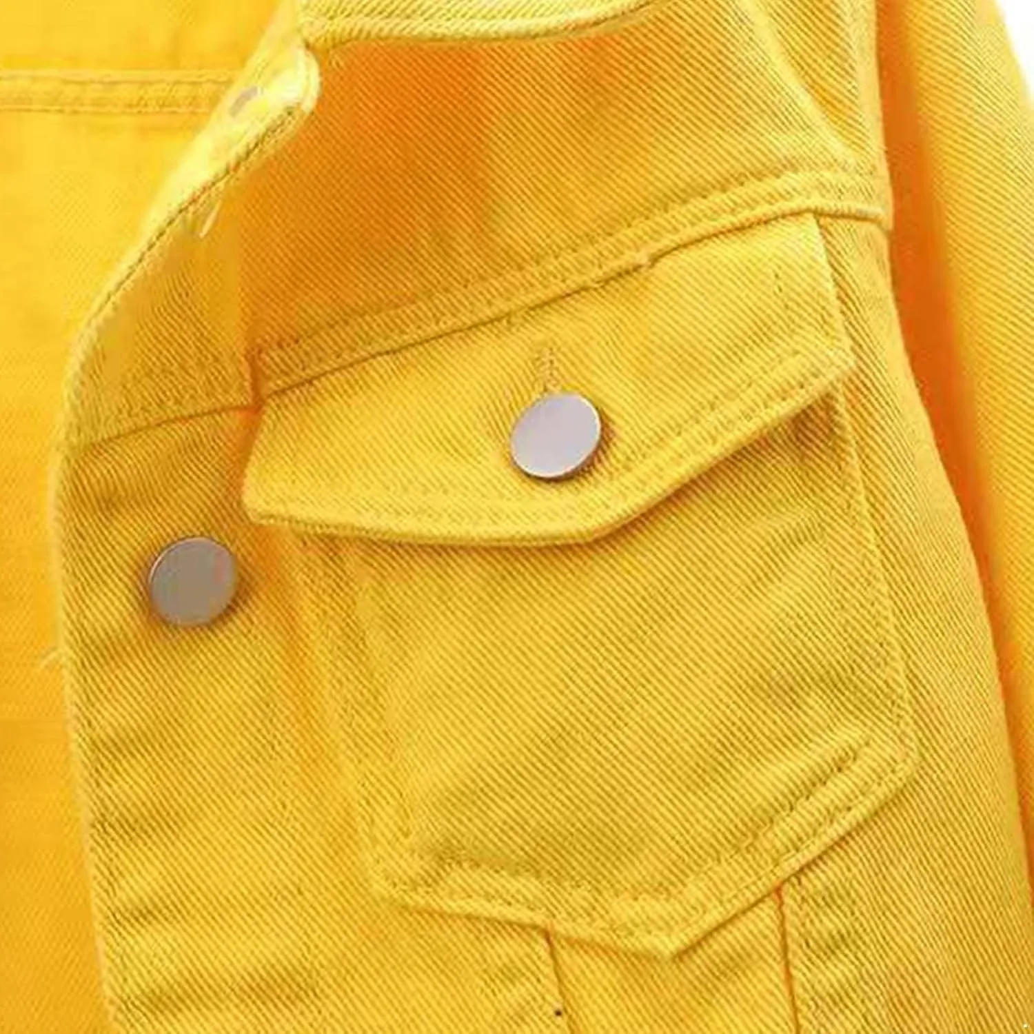 YEAHDOR Womens Trucker Denim Jackets 3/4 Sleeve Basic Button Down Jean Coats Casual Outerwear