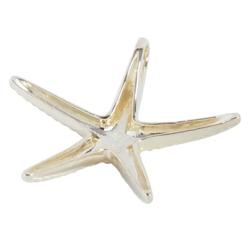 Yellow Gold Plated Sterling Silver Starfish Pendant(L) (Chain Sold Separately)