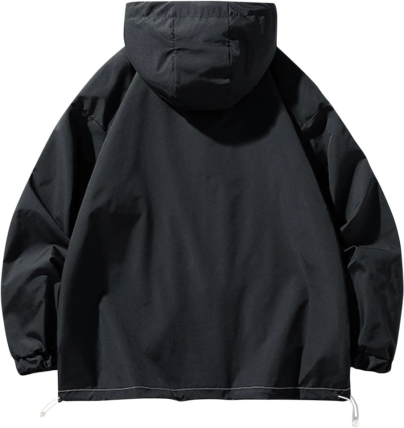 Ymosrh Men's Jacket Waterproof Rain Lightweight Hooded Shell for Travel Hiking Golf Raincoats with Hood, M-5XL
