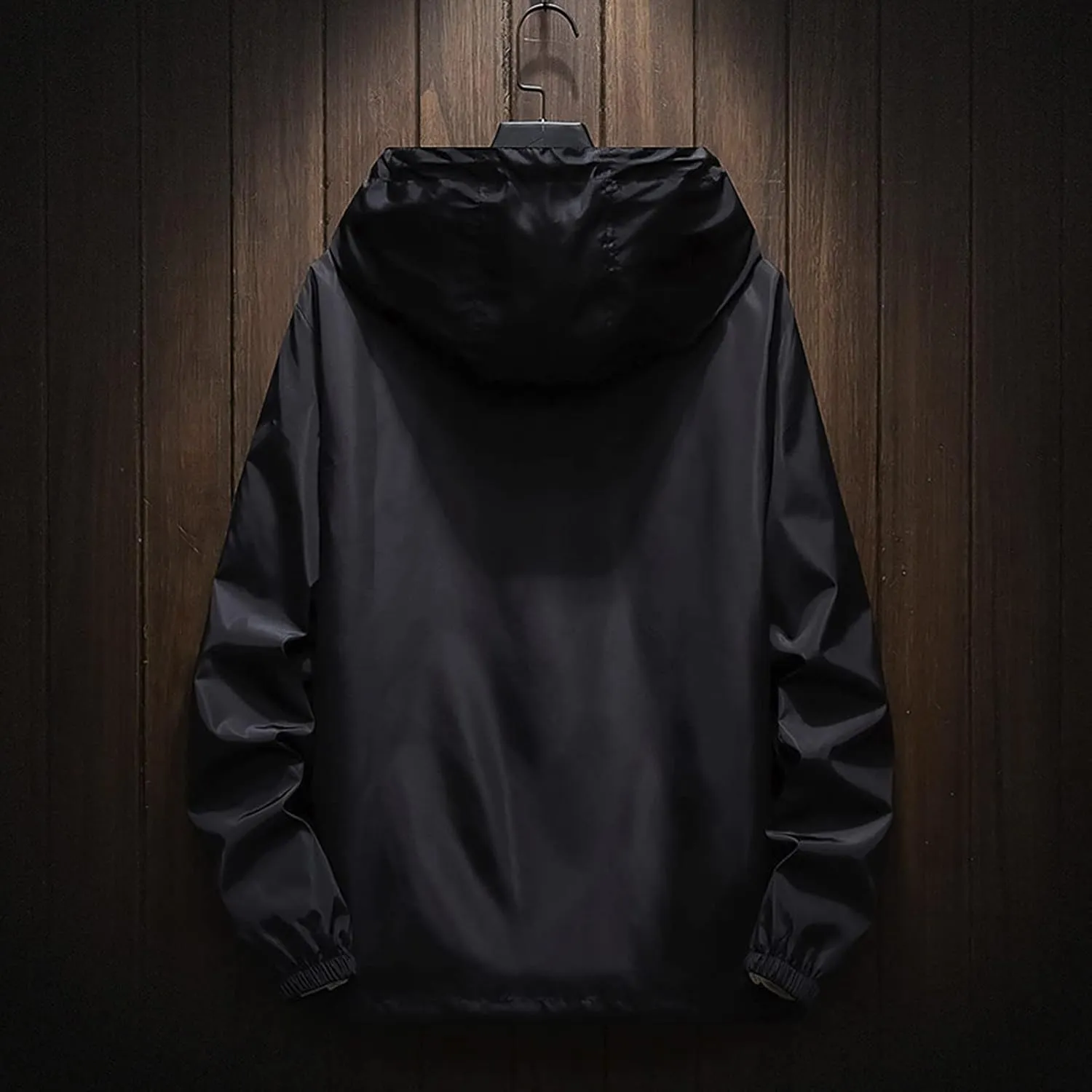 Ymosrh Men's Jackets Lightweight Waterproof Coated Hooded Rain Jacket Windbreaker Jacket, M-3XL