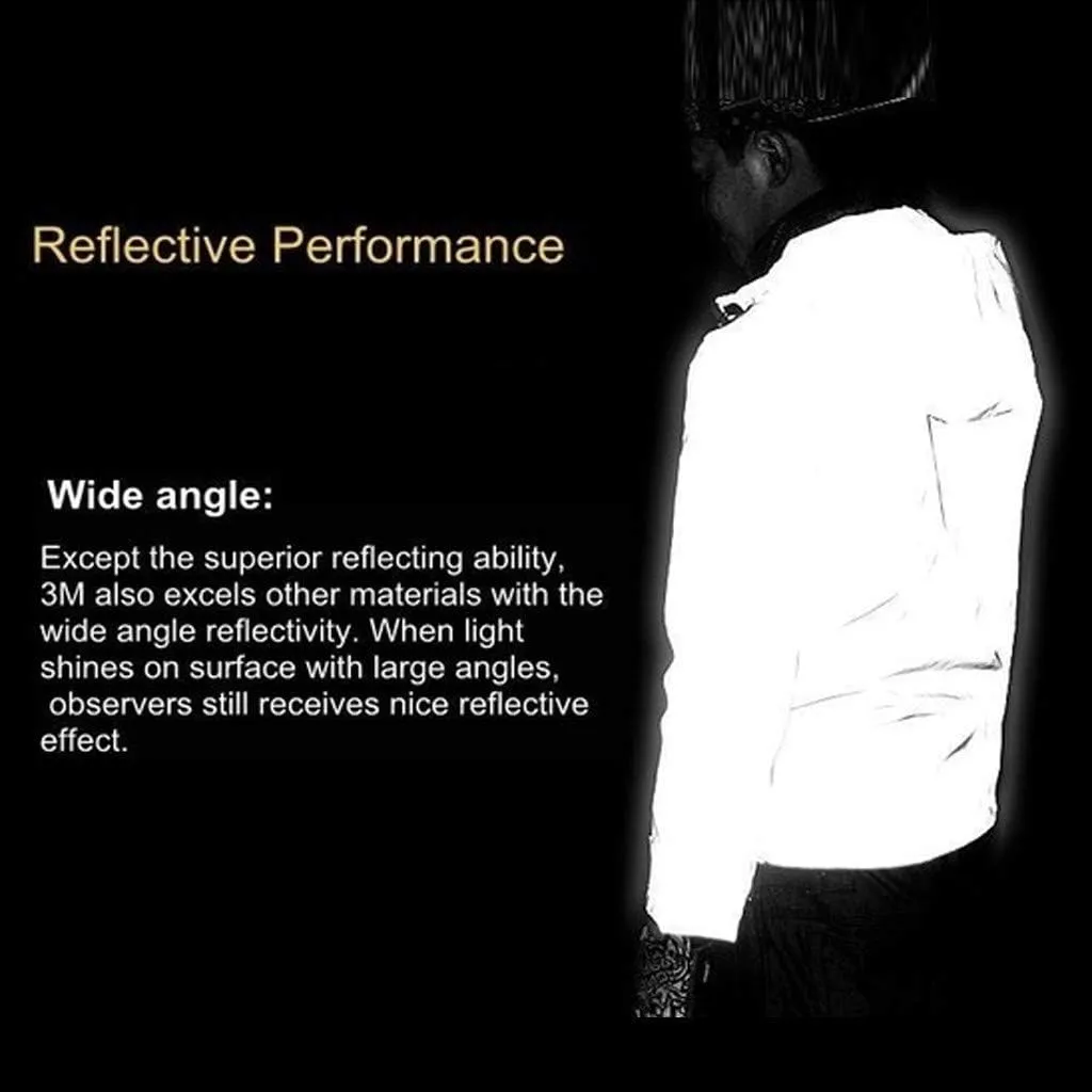 Ymosrh Men's Waterproof Jacket Fully Reflective Windbreaker Jackets Lightweight Packable Windproof Rain Coat, S-5XL