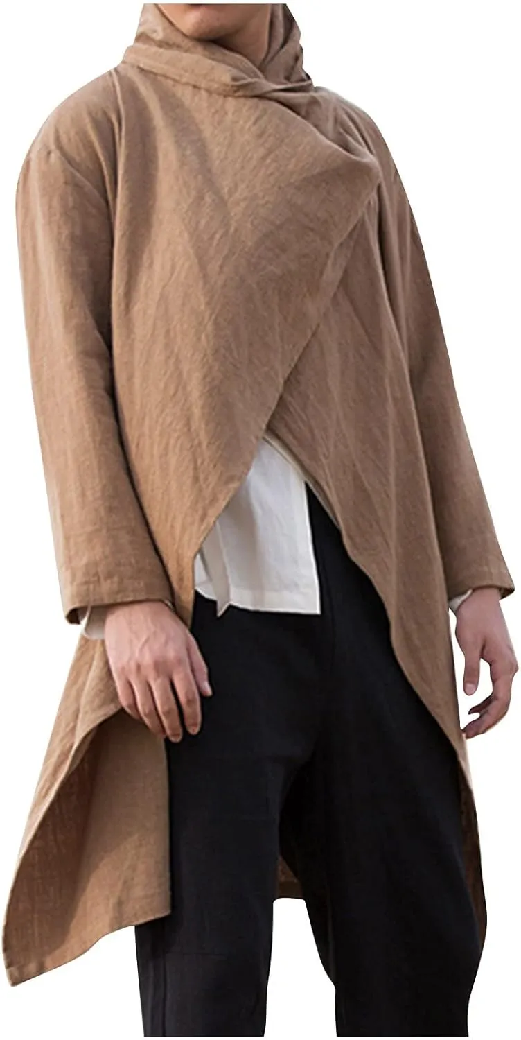 Ymosrh Men's Winter Dress Coat Trench Slim Fit Lightweight Long Jacket Casual Overcoat Men, L-5XL