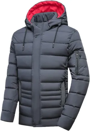 Youllyuu Men Winter Parkas Warm Thick Parkas Jacket Coat Autumn Outwear Classic Hooded Parkas