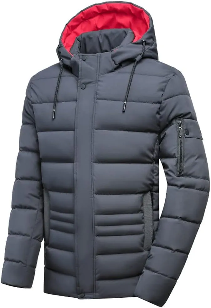 Youllyuu Men Winter Parkas Warm Thick Parkas Jacket Coat Autumn Outwear Classic Hooded Parkas