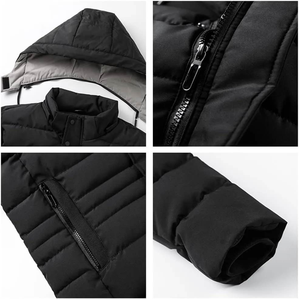 Youllyuu Men Winter Parkas Warm Thick Parkas Jacket Coat Autumn Outwear Classic Hooded Parkas