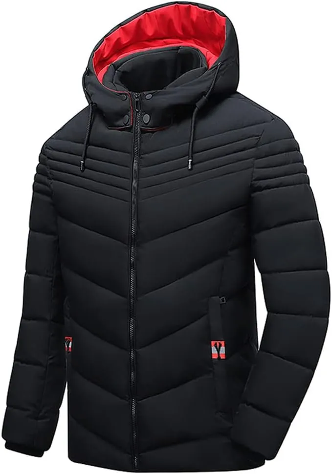 Youllyuu Winter Casual Parkas Men Fleece Warm Thick Parkas Coat Autumn Classic Hooded Parkas Jacket