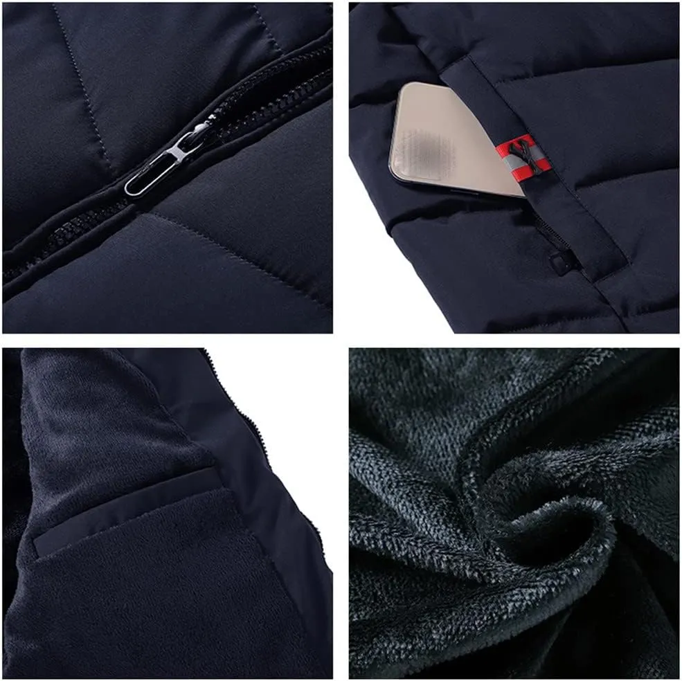 Youllyuu Winter Casual Parkas Men Fleece Warm Thick Parkas Coat Autumn Classic Hooded Parkas Jacket