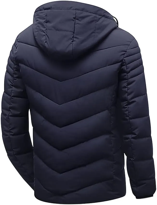 Youllyuu Winter Casual Parkas Men Fleece Warm Thick Parkas Coat Autumn Classic Hooded Parkas Jacket