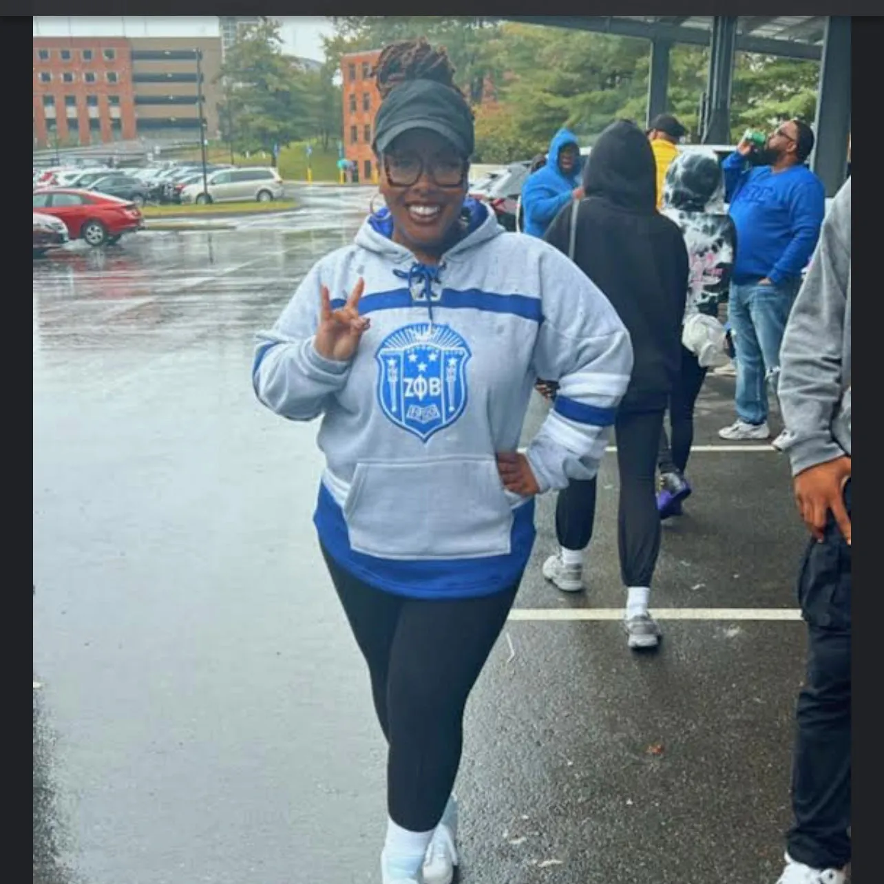 Zeta Grey Hockey Hoodie Unisex