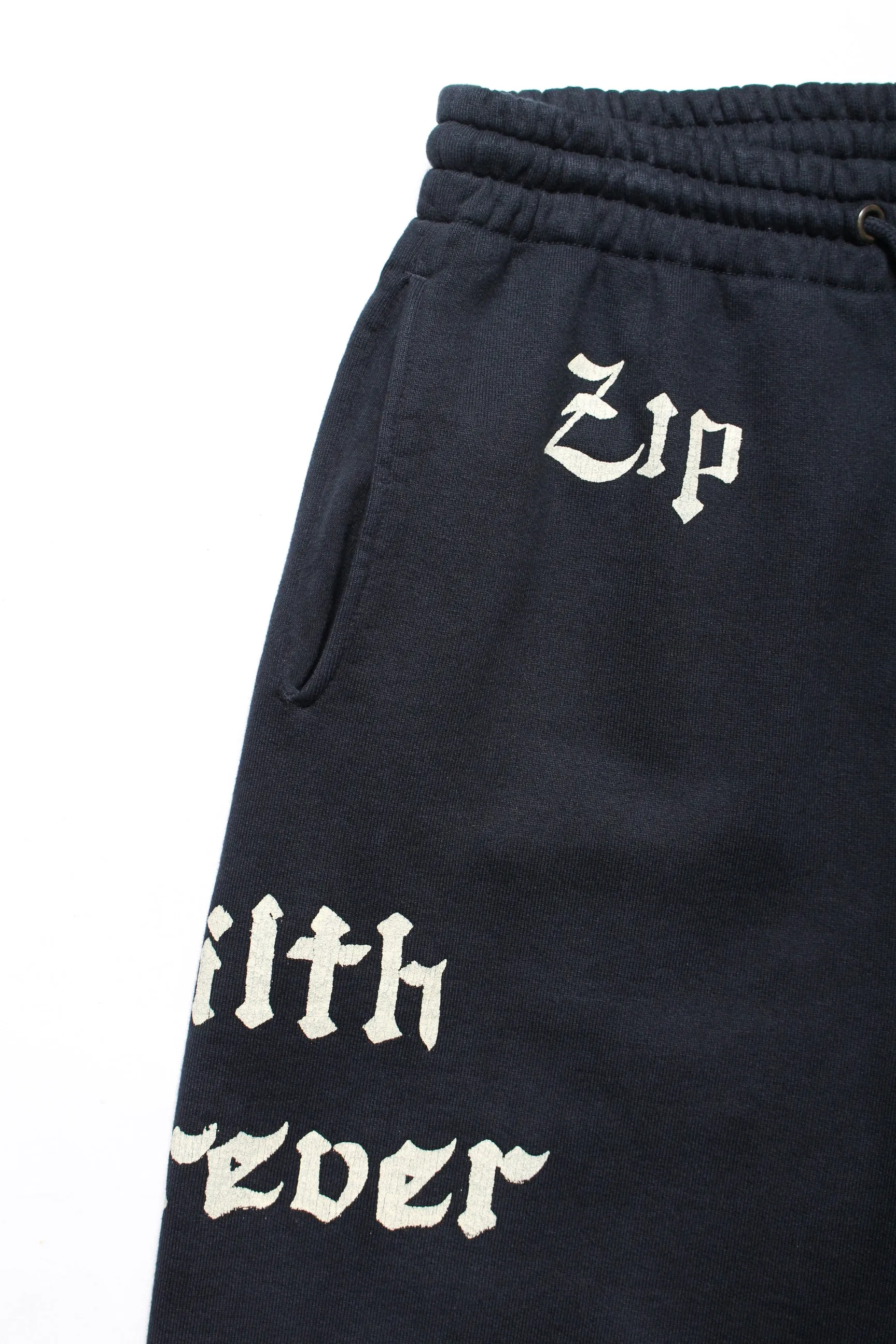 ZIP DAMAGED SWEAT PANTS