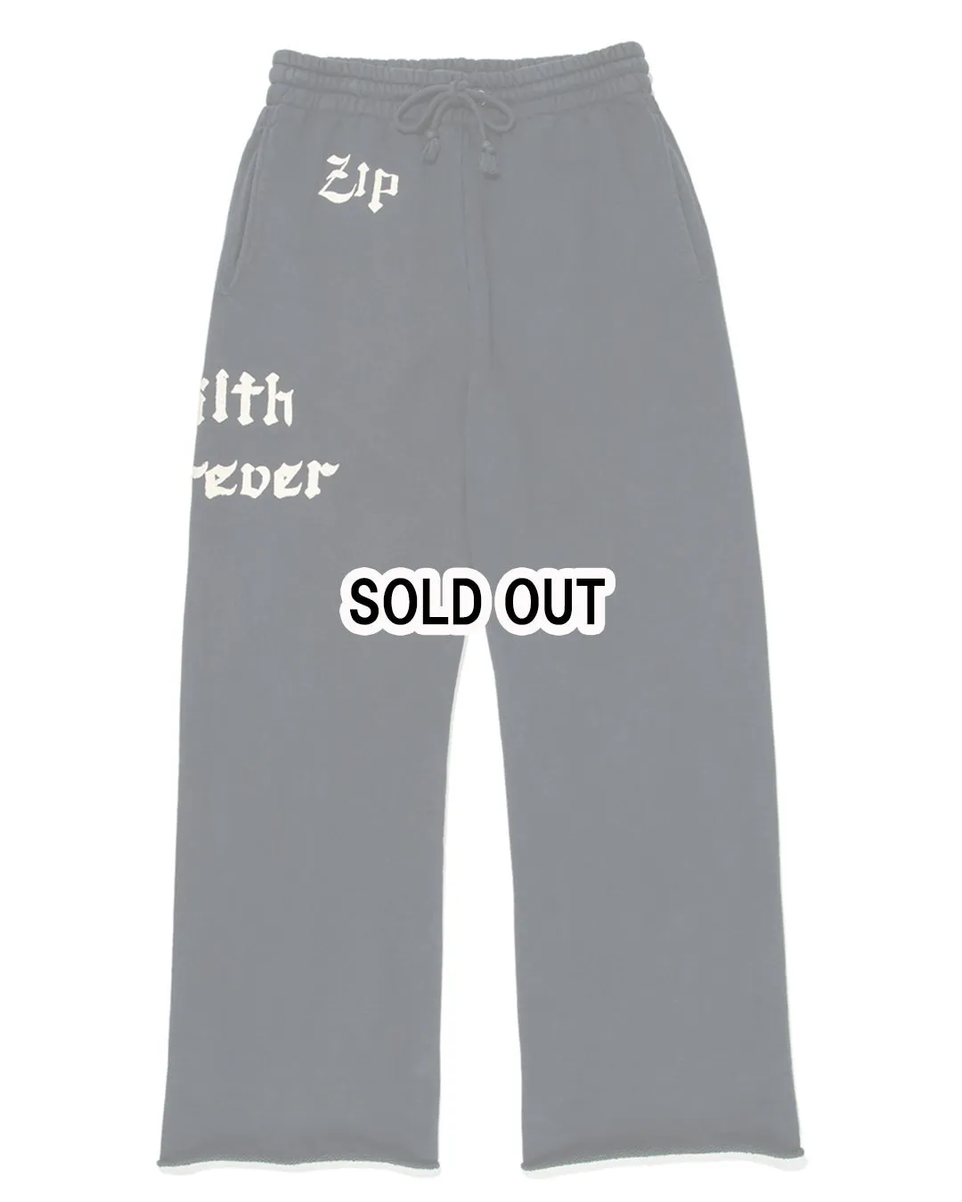 ZIP DAMAGED SWEAT PANTS