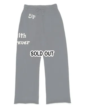 ZIP DAMAGED SWEAT PANTS