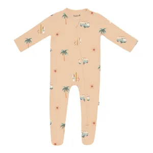 Zippered Footie in Surf